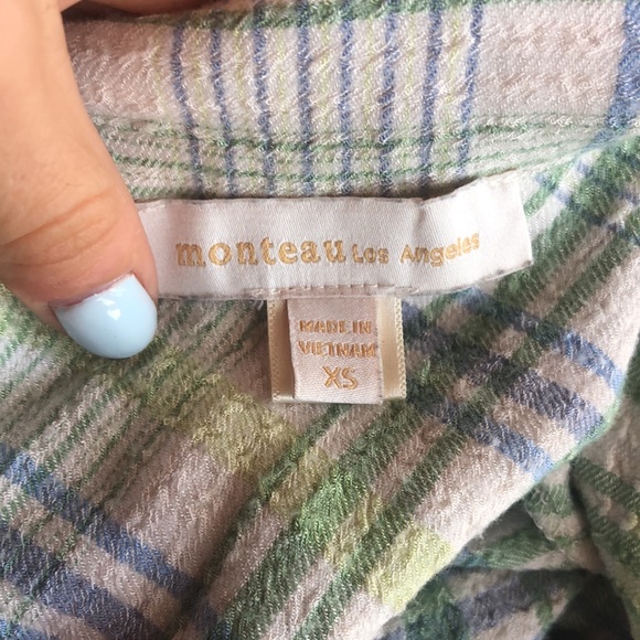 Monteau Los Angeles Plaid Button Up Shirt - Picture 4 of 5